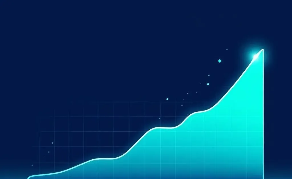A rising graph showing steady financial growth.