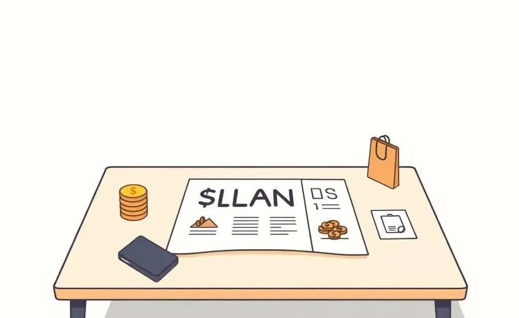 Step-by-step budget plan on table