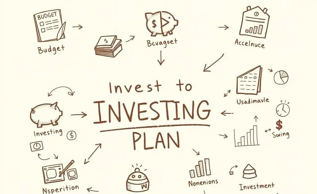 An illustration of a step-by-step investing plan