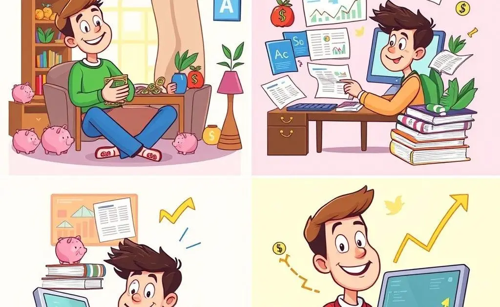 Illustration of an investment journey step by step