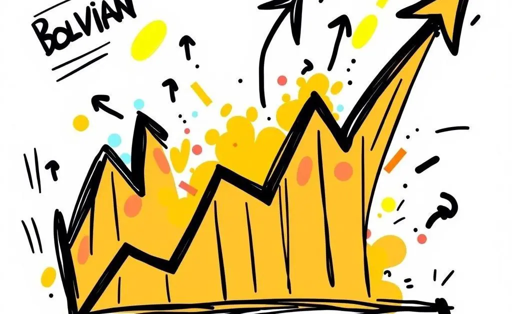 A stock market chart with an upward trend.