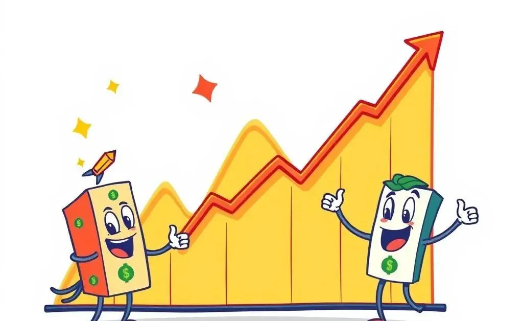 Illustration of stock market fluctuations