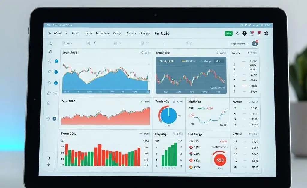 Image of an organized stock portfolio displayed on a tablet.