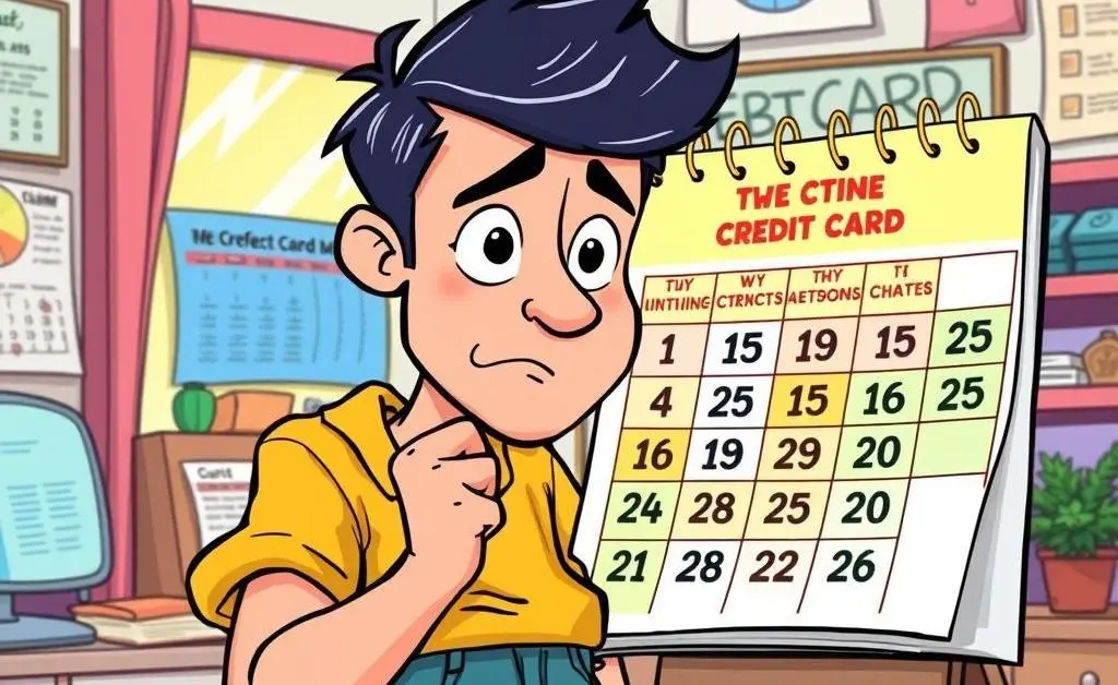 Strategic planning with credit cards and a calendar