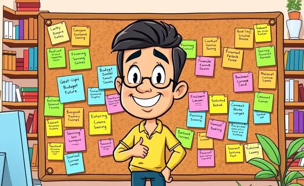 Person planning finances strategically