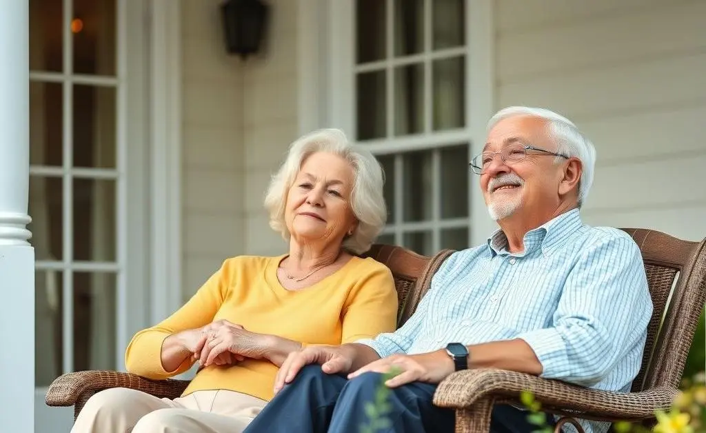 Older couple enjoying retirement stress-free