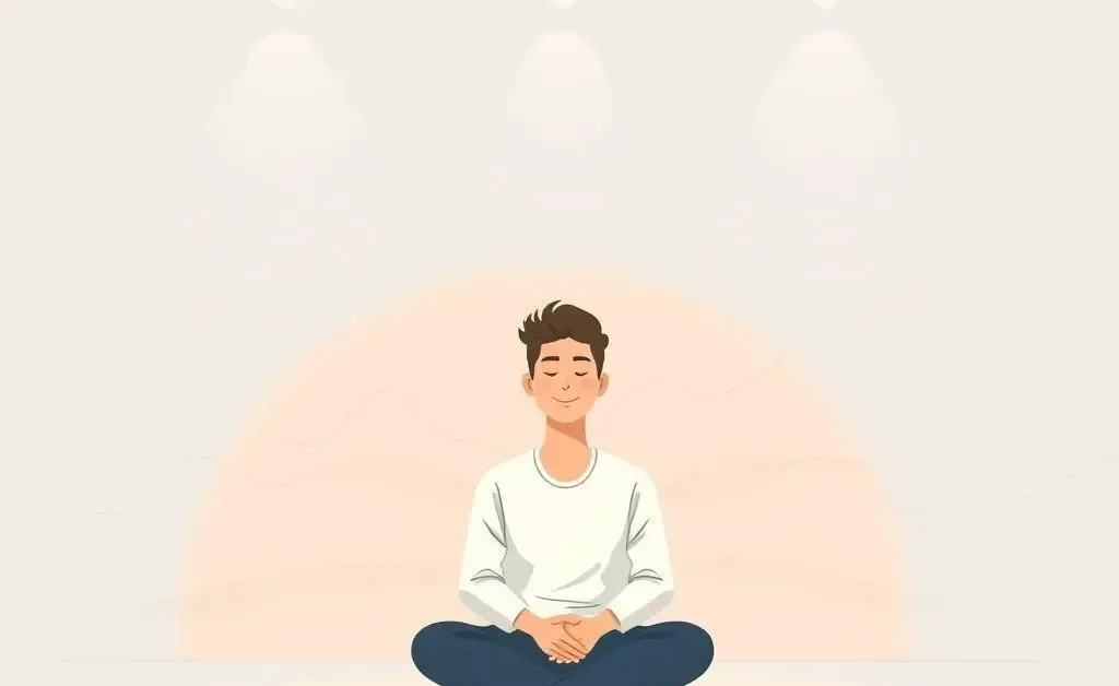 A calm person sitting, symbolizing stress-free financial planning.