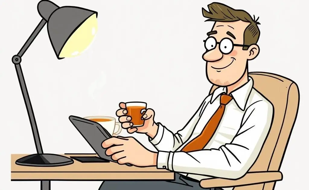 Relaxed investor reviewing their portfolio