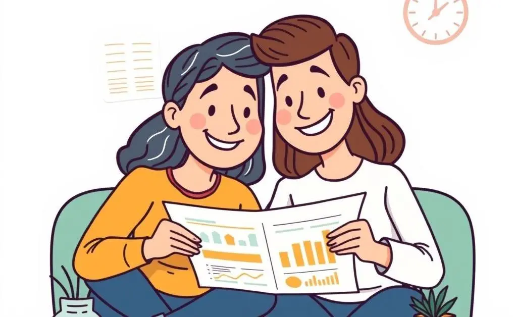 Friends working on a budget plan