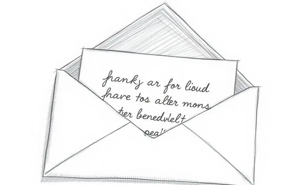 Opened envelope with a positive response letter to a goodwill request