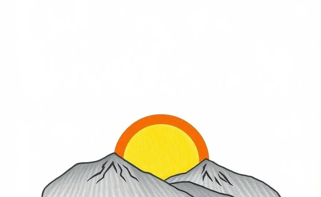 Sunrise over mountains representing new beginnings.