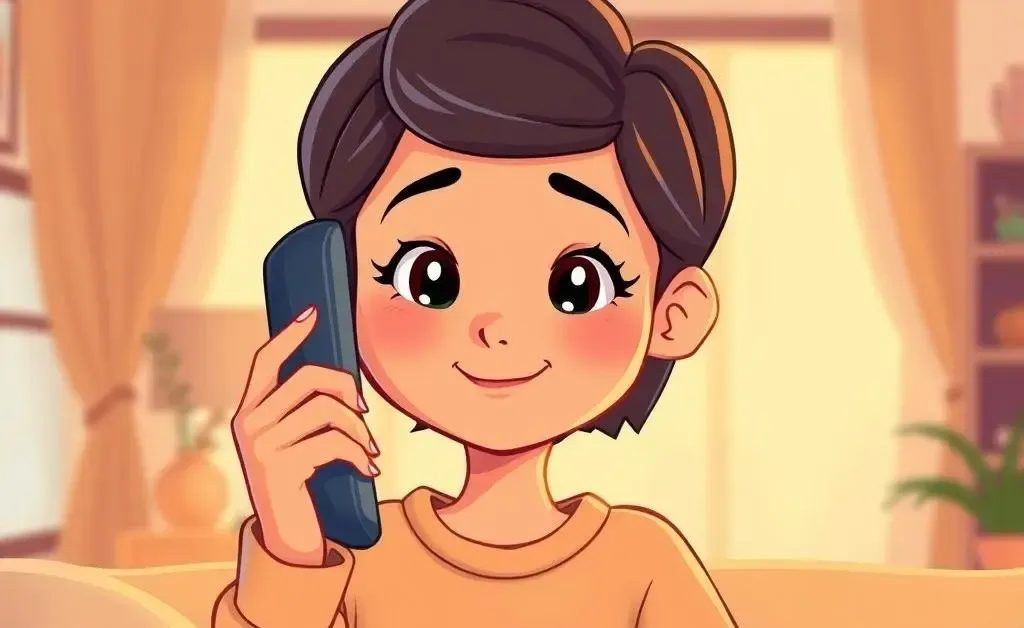 Illustration of a person having a supportive phone call about insurance