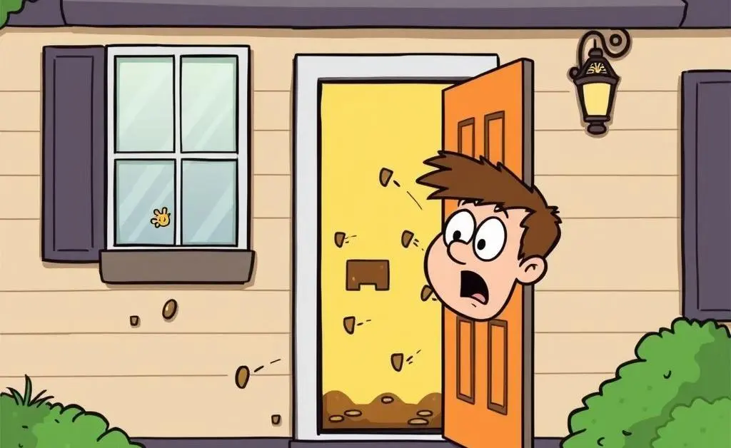 Surprised homeowner at their door