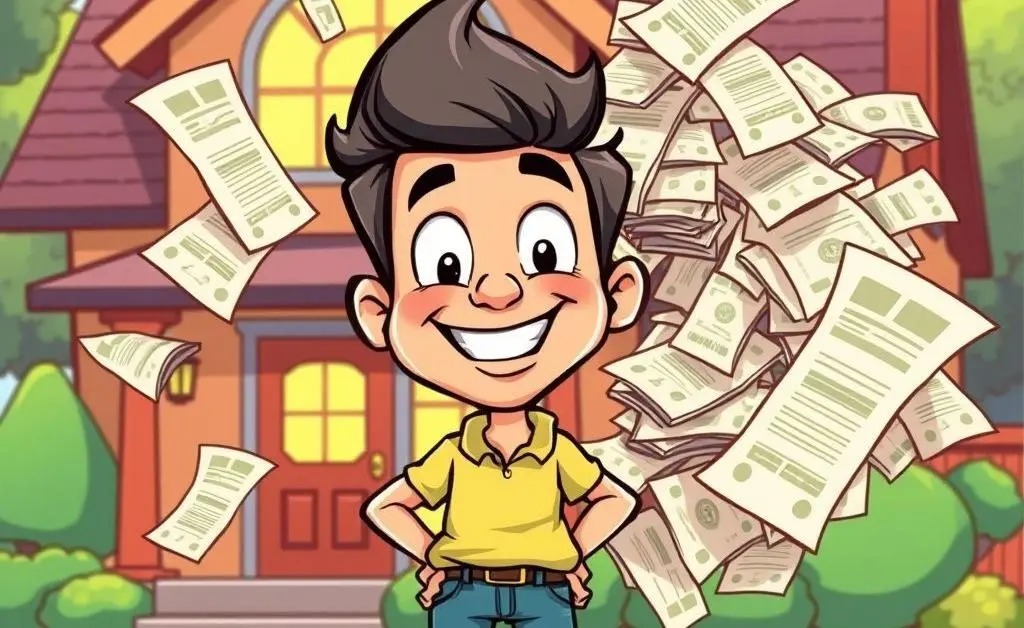 Homeowner with a surprised and happy expression avoiding renovation bills