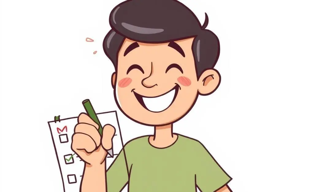 Someone completing tasks from a to-do list