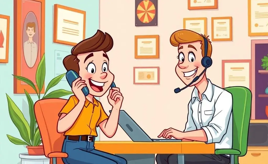 Person talking to an insurance agent on the phone