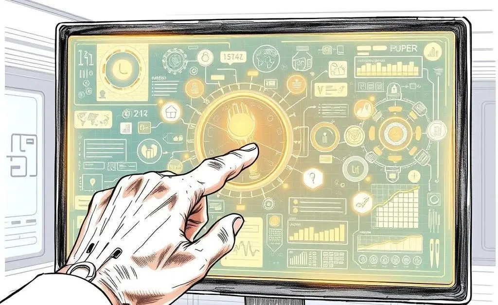 AI identifying key targets on a digital screen