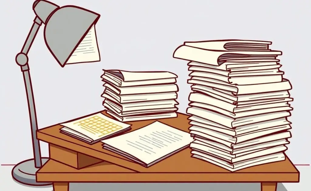 Desk with tax documents and calculator