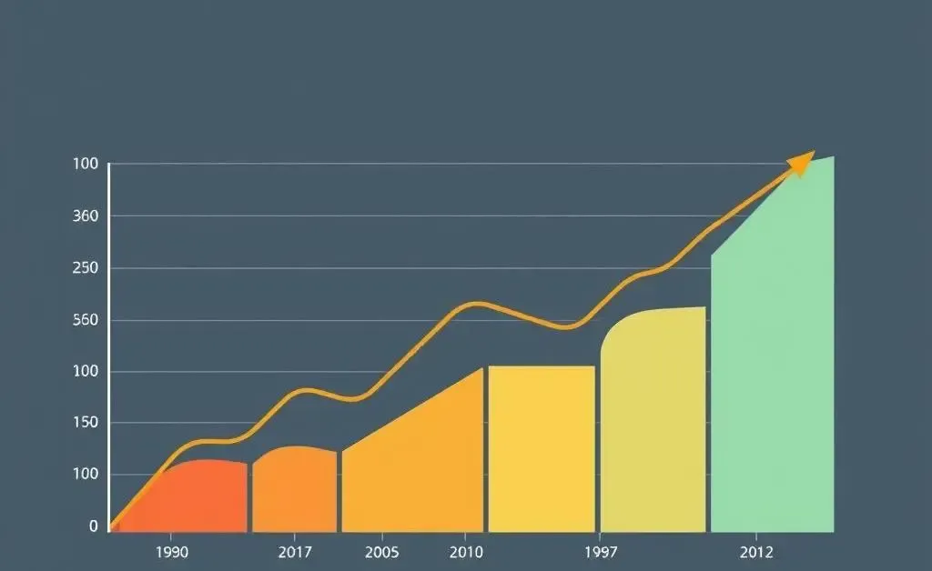 A growth chart representing tech ETF performance over time.