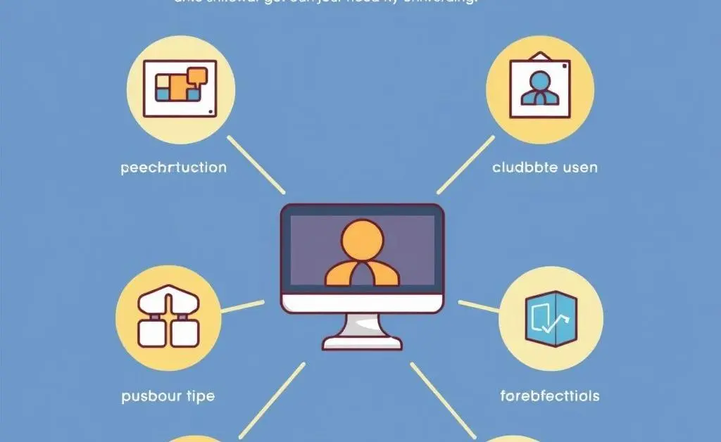 Image of a cartoon-style guide showing various tech tools used in modern onboarding.