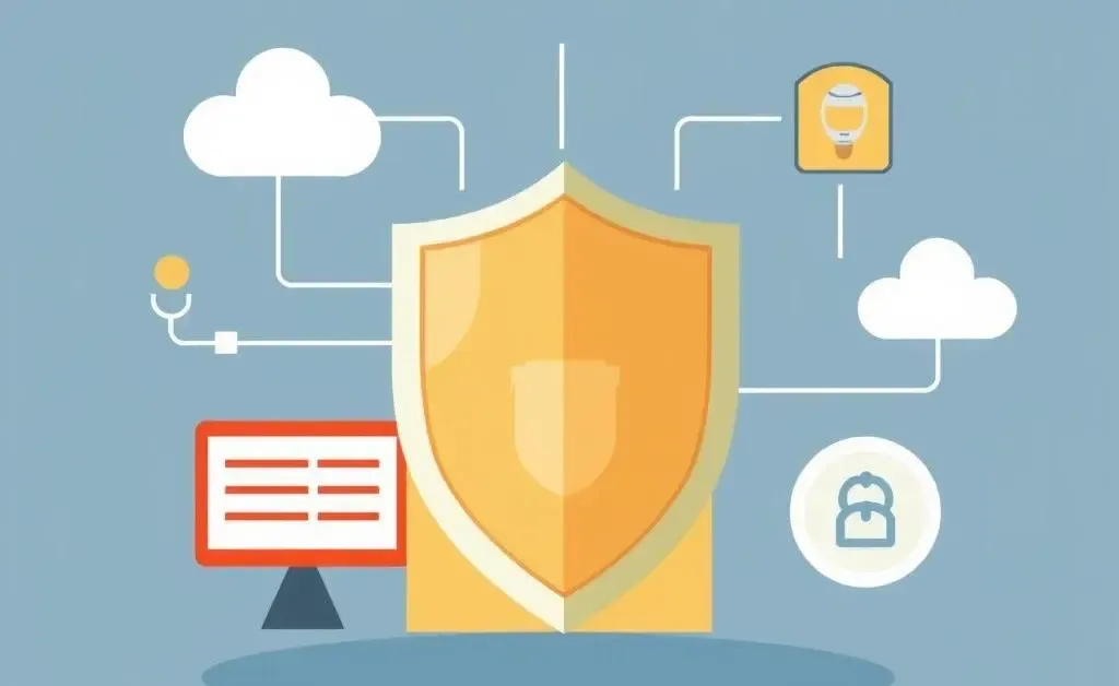 Technology protecting a company like a shield.