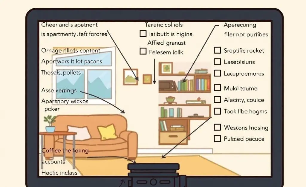 A detailed checklist of what to capture during an apartment video tour