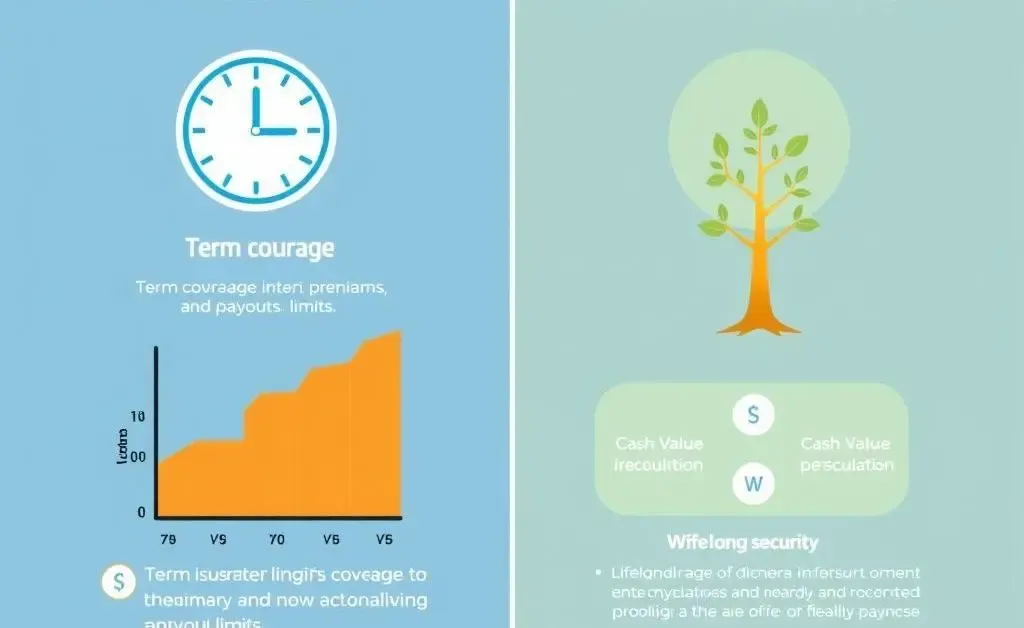 A comparison between term and whole life insurance