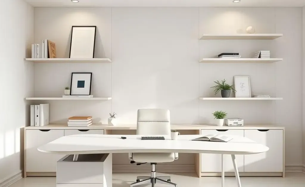Minimalist workspace with a tidy desk
