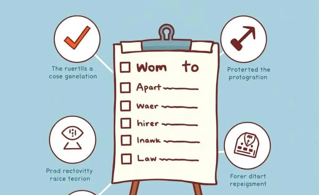 A cartoon of a checklist with tips on how to avoid PMI.