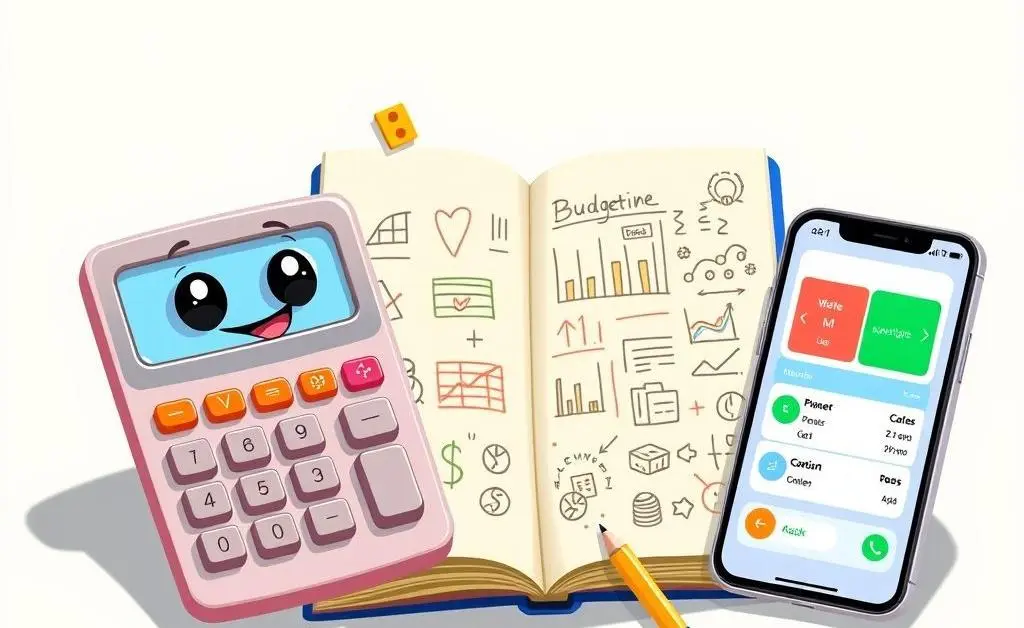 Cartoon-style tools for budgeting