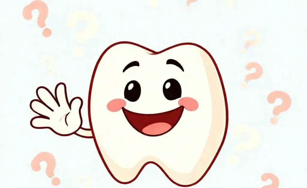 Tooth character with questions