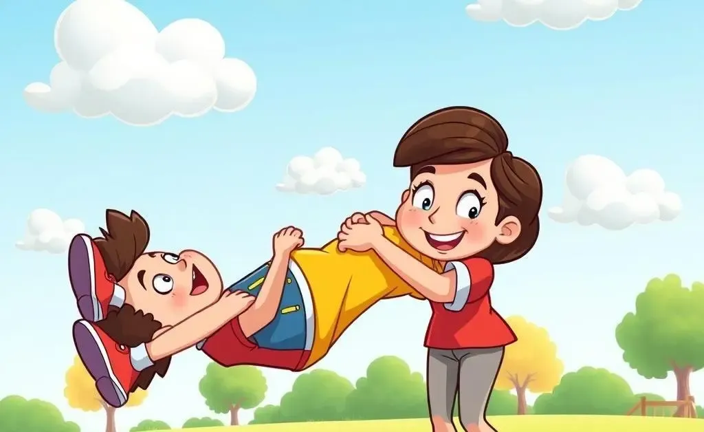 A couple doing a trust exercise.