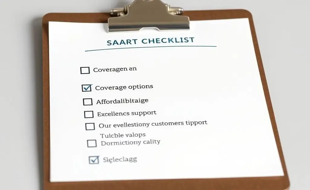 Checklist with factors to consider for phone providers