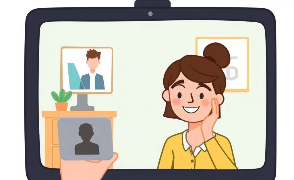 A person having a video call with a trustworthy financial advisor