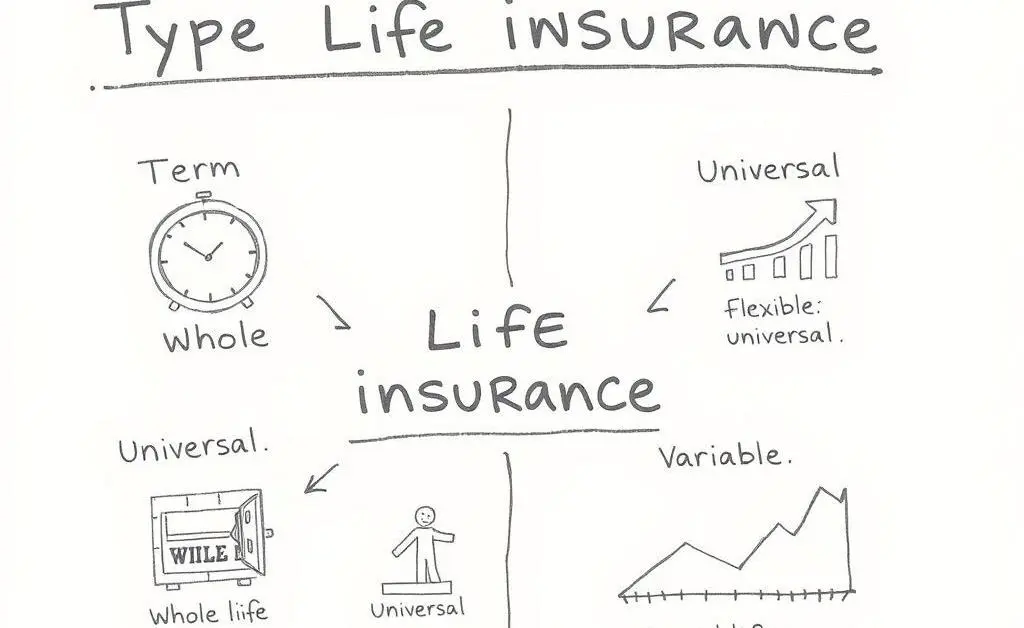 Diagram of different types of life insurance