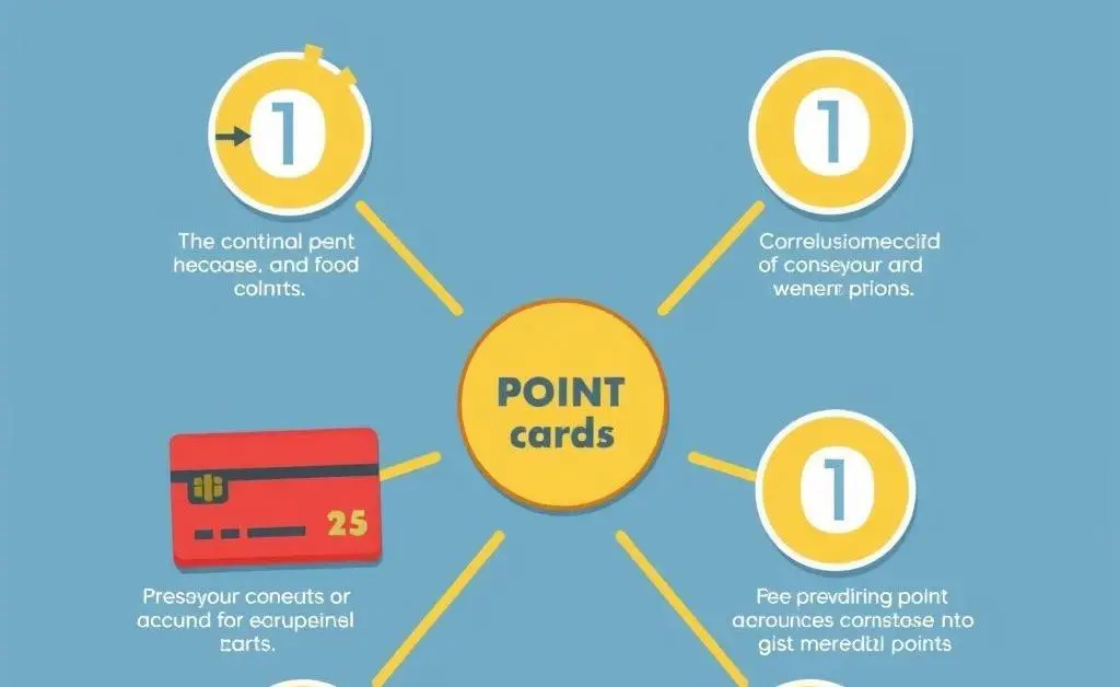 A cartoon-style diagram explaining the point systems in credit cards