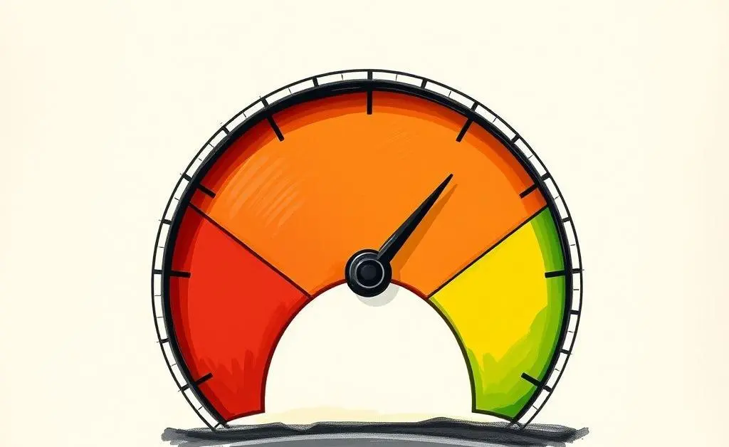 Credit score meter illustration