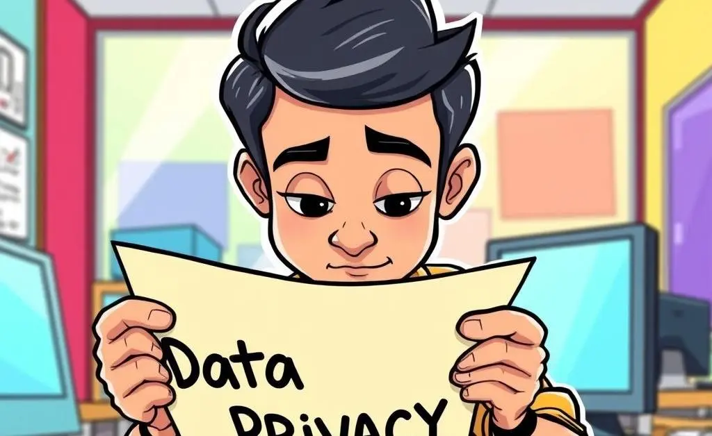 Person reading a Data Privacy document