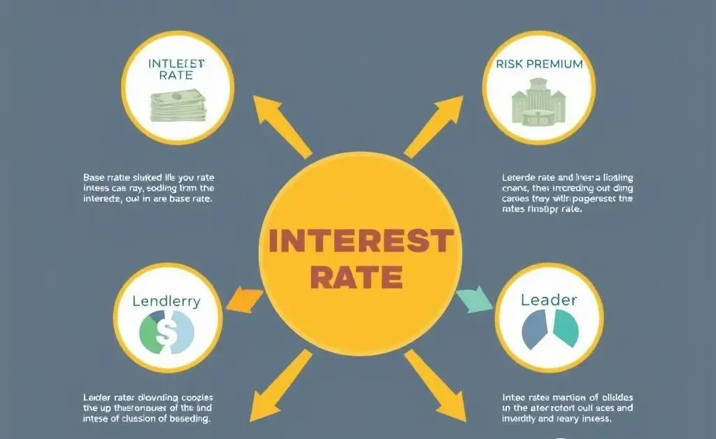 Infographic illustrating components of interest rates.