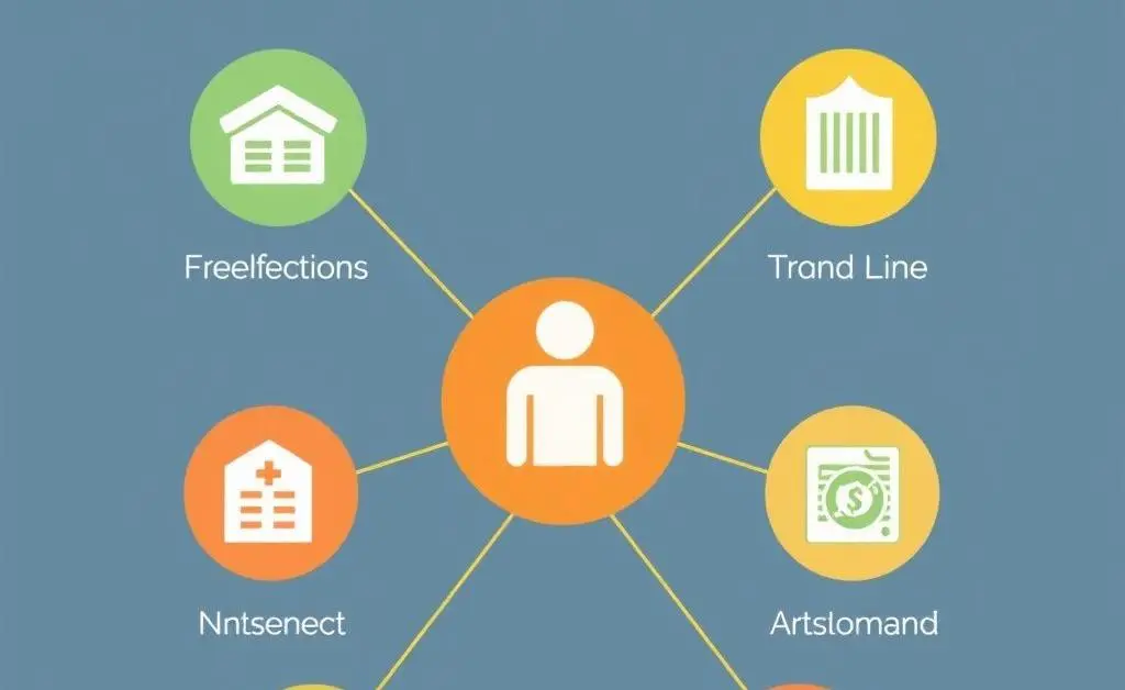 A simple infographic with icons representing different types of life insurance