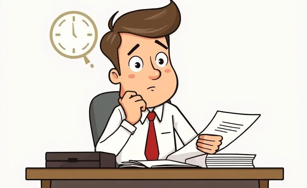 Underwriter reviewing documents