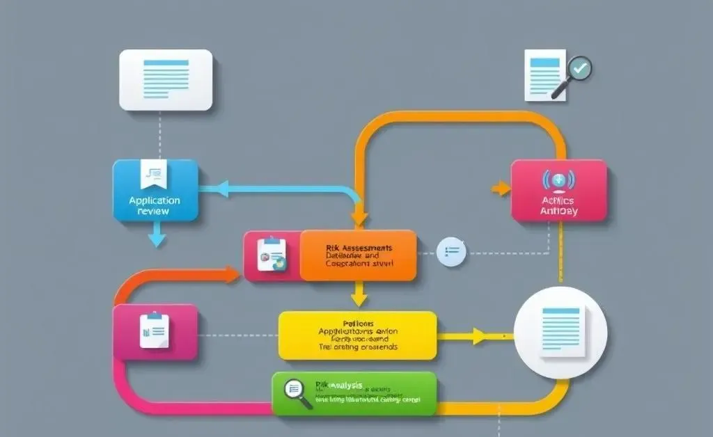 Flowchart showing the steps of the underwriting process in insurance