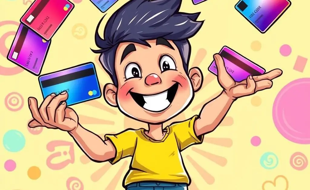 A cartoon of someone skillfully juggling multiple tasks with a smile.