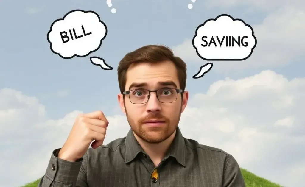An individual looking puzzled at a financial crossroads