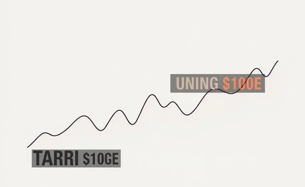 Line graph with fluctuating stock values