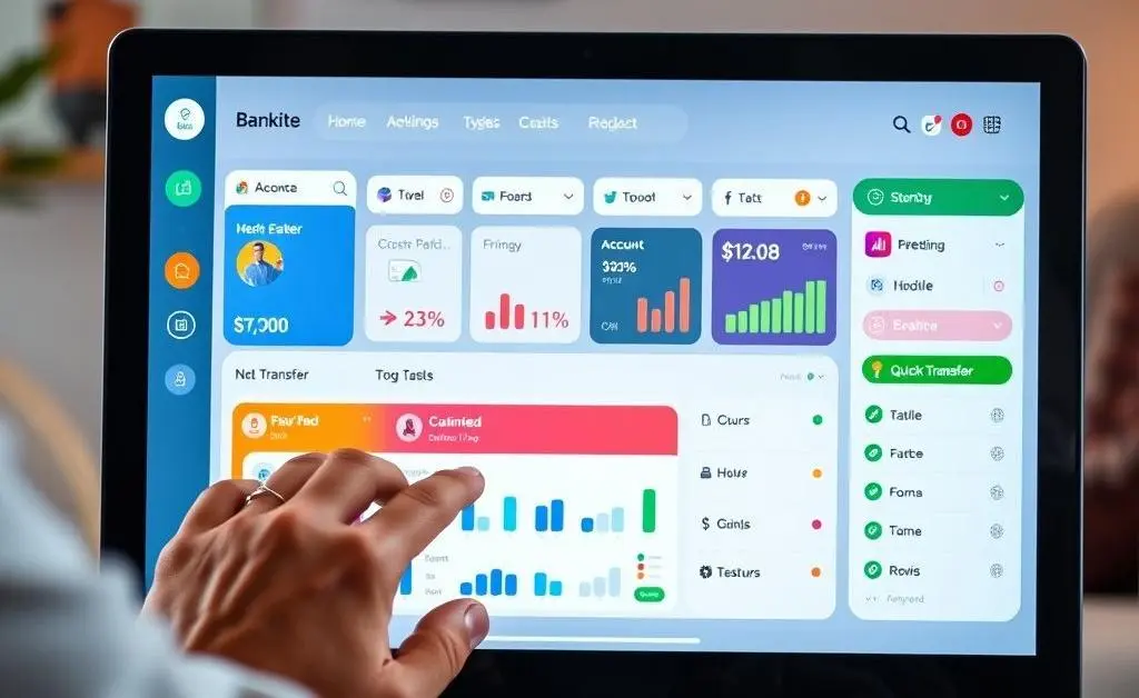 User customizing their online banking dashboard for a personalized experience