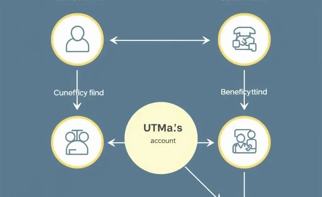 Diagram illustrating components and flow of a UTMA account.