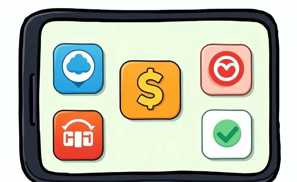 A smartphone screen showing verified financial apps