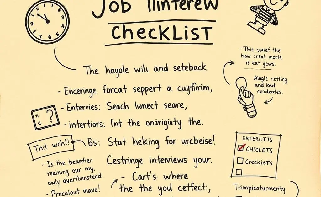 Checklist of tips for success in interviews