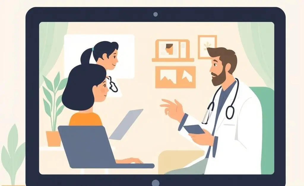 Virtual consultation with a doctor